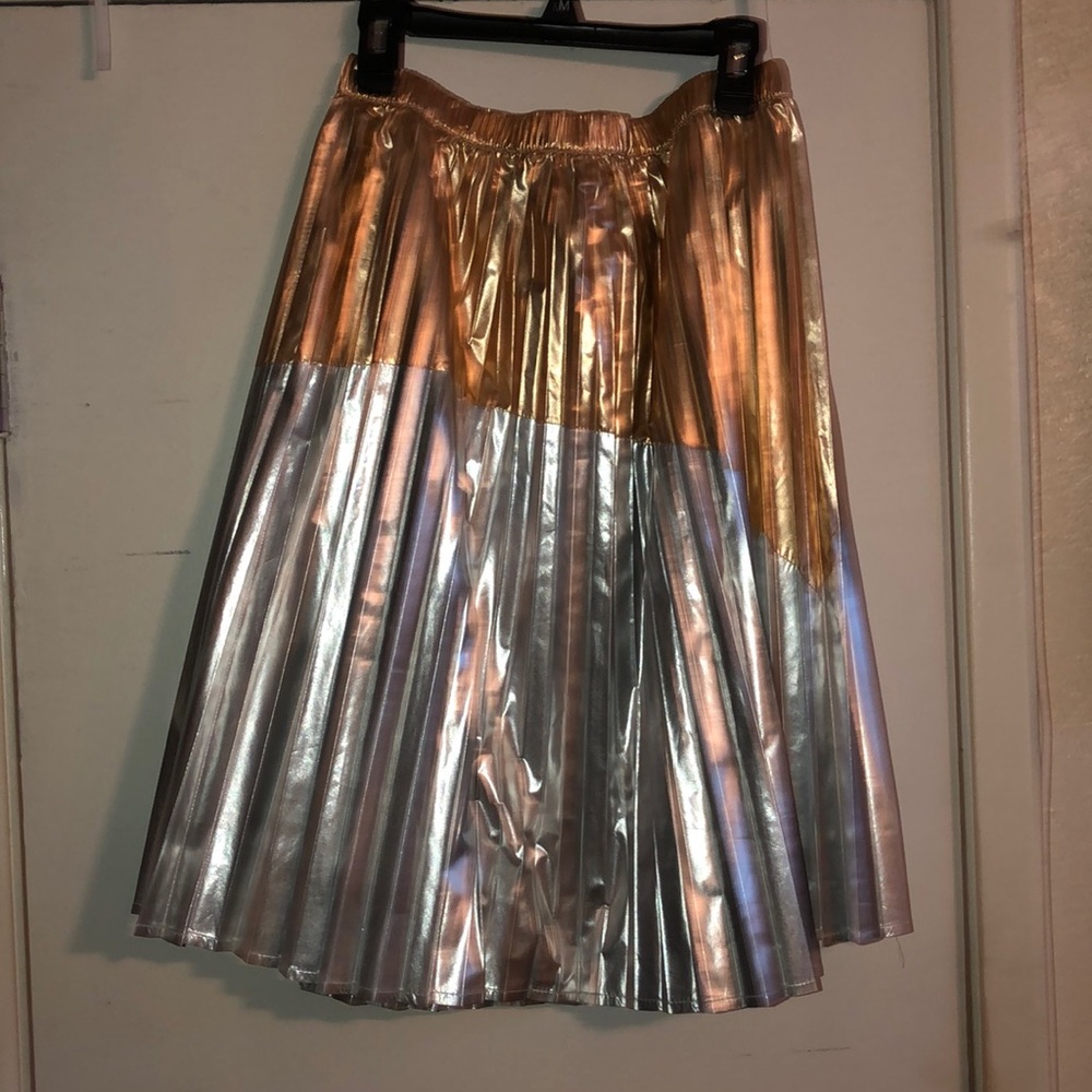 Silver and copper skirt